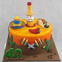 Countries - Mexican Themed Sunset cake (D, V, 3L)